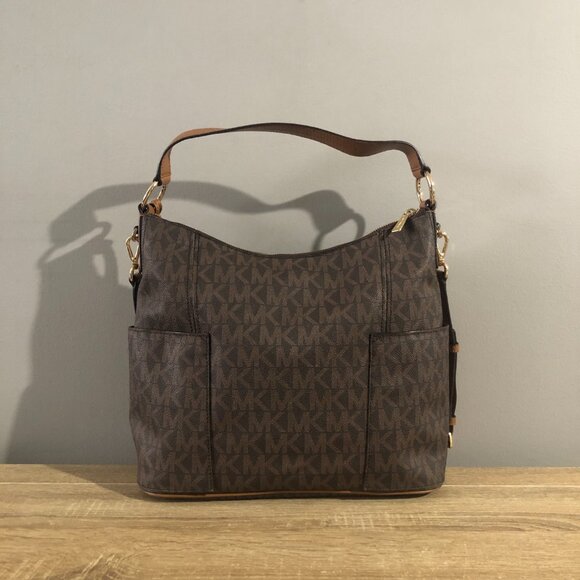 Michael Kors Anita LRG Brown Acorn Convertible Shoulder Crossbody Bag MSRP $428 - Picture 2 of 14